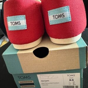 Toms Red Alpargata Athletic Shoes